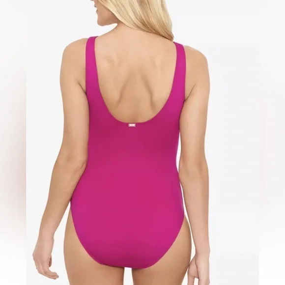 NWT Ralph Lauren Beach Club Twisted One Piece Swimsuit Size 8 - Picture 2 of 6